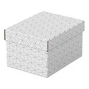 Zestaw 3 białych pudełek do przechowywania Esselte Home, 20x25,5 cm - Pudła i pojemniki do przechowywania - miniaturka - grafika 1