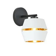 Lampy ścienne - Piano kinkiet 1-punktowy biały/złoty 1182/K1 - miniaturka - grafika 1