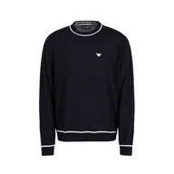 Dresy męskie - maglioni uomo emporio armani - pullover - blu - miniaturka - grafika 1