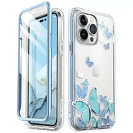 Etui i futerały do telefonów - Etui SUPCASE Cosmo do Apple iPhone 14 Pro Max Niebieski Motylki - miniaturka - grafika 1