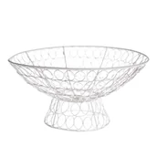 Miski i półmiski - Biała druciana misa do serwowania Dakls - miniaturka - grafika 1