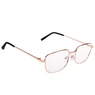 Ozdoby bożonarodzeniowe - Okulary św. Mikołaja metalowe ze szkłami złote CA0380 - miniaturka - grafika 1