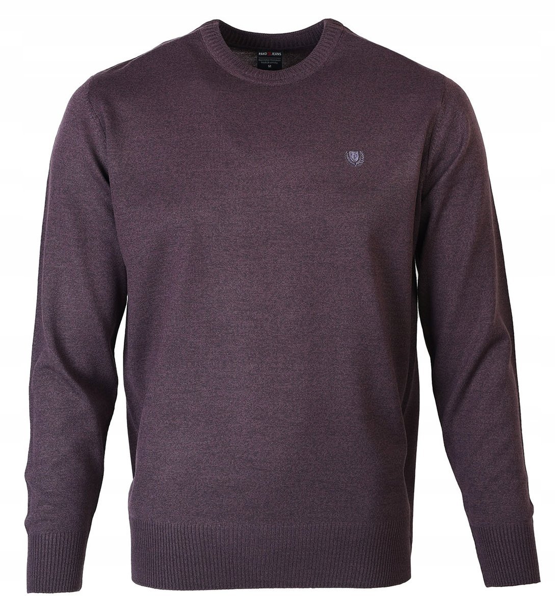 SWETER Męski Klasyczny Gładki ŚLIWKOWY XXL Pako Jeans