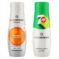 Syropy i koncentraty owocowe - Syropy SodaStream Orange Zero Pomarańcza Bez Cukru + Koncentrat 7UP - miniaturka - grafika 1