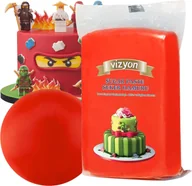 Dodatki do ciast w proszku - MASA CUKROWA lukier plastyczny 1 KG DO OBKŁADANIA TORTU CIAST CZERWONA - miniaturka - grafika 1