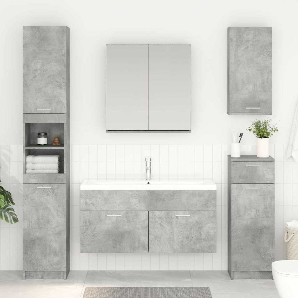 vidaXL vidaXL Szafka umywalkowa Betonowy szary Materiał drewnopochodny