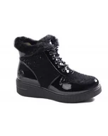 Botki damskie - BOTKI RIEKER  - 93312-00 BLACK - Rieker - miniaturka - grafika 1