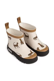 Buty dla dziewczynek - Liewood kalosze dziecięce Tekla Printed Rainboot kolor beżowy - grafika 1