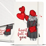 Notesy i bloczki - Notes Notatnik Bujo A5 Biały HEART FULL OF YOU Wz - miniaturka - grafika 1