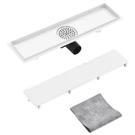 Odpływy liniowe - VidaXL Odpływ z pokrywą 2-w-1, 53x14 cm, stal nierdzewna - miniaturka - grafika 1