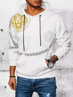 Bluzy męskie - Bluza męska z kapturem i nadrukiem biała Dstreet BX5574-XL - miniaturka - grafika 1
