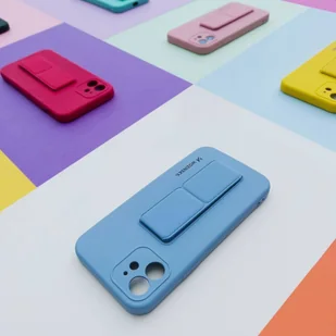 Wozinsky Kickstand Case elastyczne silikonowe etui z podstawką Samsung Galaxy A32 5G czerwony - Etui i futerały do telefonów - miniaturka - grafika 10