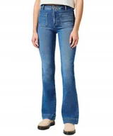 Spodnie damskie - Jeansy Wrangler Flare 112332419 Raven W 31 / L 32 - miniaturka - grafika 1