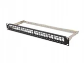 Pozostałe akcesoria sieciowe - Patch panel pusty Lanberg PPKS-0924-B 24 port 1U 19" do modułów - miniaturka - grafika 1