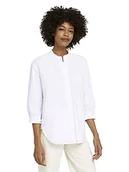 Bluzki damskie - TOM TAILOR mine to five Damski Bluzka z rękawami 3/4 z marszczeniami 1025644, 20000 - White, 38 - miniaturka - grafika 1