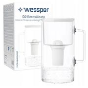 Dzbanki filtrujące - Wessper AquaClassic Crystalline 2,5L Biały szklany dzbanek filtrujący - miniaturka - grafika 1