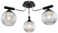 Lampy sufitowe - MLAMP Modernistyczna LAMPA sufitowa ELM2207/3 8C BL MLAMP loftowa OPRAWA szklane kule czarne chrom ELM2207/3 8C BL - miniaturka - grafika 1