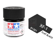 Akcesoria i części modelarskie - Tamiya Acrylic 81301 Xf-1 Flat Black 23Ml [Matt] - miniaturka - grafika 1