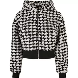Urban Classics damska kurtka oversized AOP Sherpa, czarny, M - Kurtki damskie - miniaturka - grafika 1