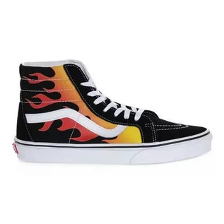 Buty trekkingowe męskie - Buty skateboardowe męskie Vans SK8 HI Reissue Flame - grafika 1