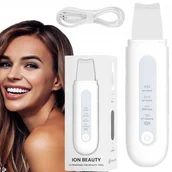 Pozostałe urządzenia kosmetyczne - PEELING KAWITACYJNY ION BEAUTY Ultradźwiękowy EMS 24K IPX5 4 TRYBY BIAŁY - miniaturka - grafika 1