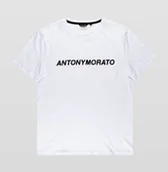 Koszulki męskie - T-Shirt Męski Antony Morato Super Slim Fit White - M - miniaturka - grafika 1