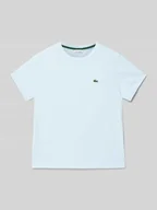 Koszulki dla chłopców - T-shirt z detalem z logo - miniaturka - grafika 1