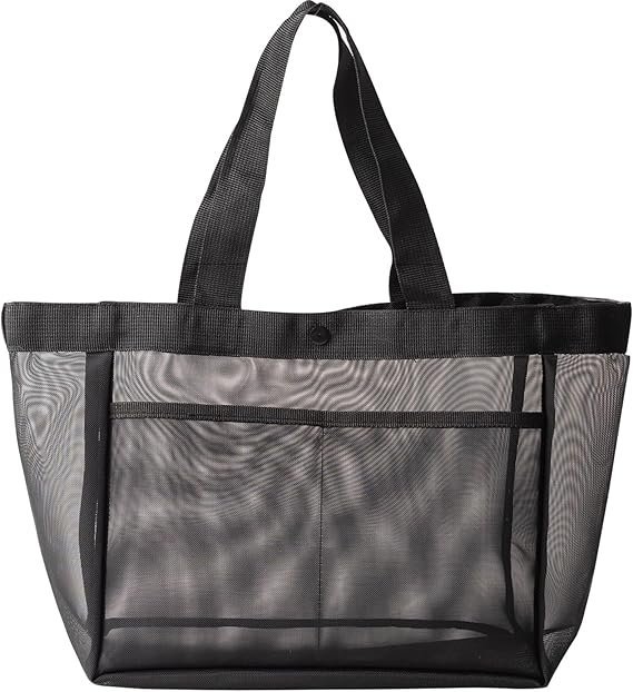 TORBA PLAŻOWA Z SIATKI POJEMNA 29x24 SKŁADANA LEKKA SIATKOWA NA RAMIĘ LATO