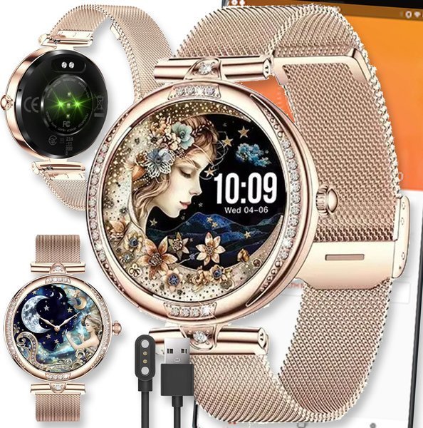 Smartwatch Active Band SMARTWATCH ZEGAREK WATCH MENU PL DAMSKI ROZMOWY SPORT POLSKIE PULS KROKI NX17 PRO