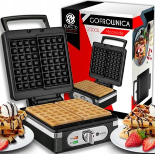 Gofrownica Electo gofrownica 2000w xxl 2 gofry z regulacją temperatury puszyste gofry solidna - Gofrownice - miniaturka - grafika 1