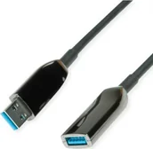 Kable USB - Kabel USB Roline USB-A - USB-A 15 m Czarny 12.04.1076 - miniaturka - grafika 1