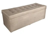 Pufy i podnóżki - Nowoczesna otwierana pufa 45x120 cm, beżowy - miniaturka - grafika 1