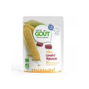 Good Gout BIO Kukurydza z mięsem z kaczki, 190g - Dania dla dzieci - miniaturka - grafika 1