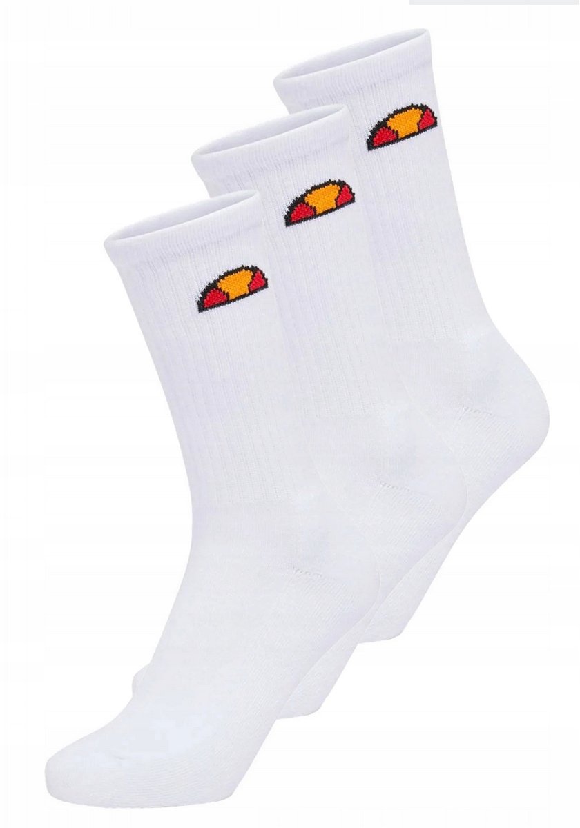 SKARPETKI ELLESSE BIAŁE 3-PAK DŁUGIE UNISEX Sport Socks 3-Pack Unisex White 43-46