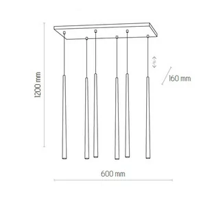 TK Lighting Lampa wisząca TK 6412 z serii PIANO - Lampy sufitowe - miniaturka - grafika 2