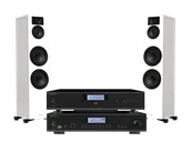 Zestawy stereo - Rotel A14 MkII (czarny) + CD14 MKII (czarny) + Lira 6 (biały) - miniaturka - grafika 1