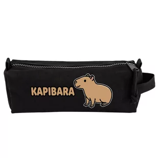 PIÓRNIK CZARNY SZKOLNY TUBA SASZETKA KAPIBARA CAPYBARA PREZENT MOCNY - Piórniki - miniaturka - grafika 1