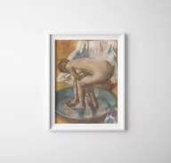 Plakaty - Plakat retro do salonu Kobieta Bathin Edgar Degas - miniaturka - grafika 1