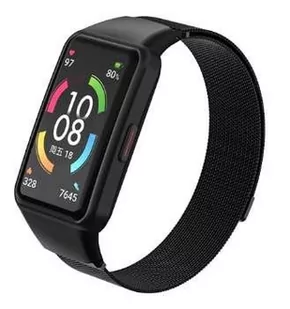 Opaska Pasek Bransoleta Milaneseband Huawei Honor Band 6 Czarna - Akcesoria do smartwatchy - miniaturka - grafika 1