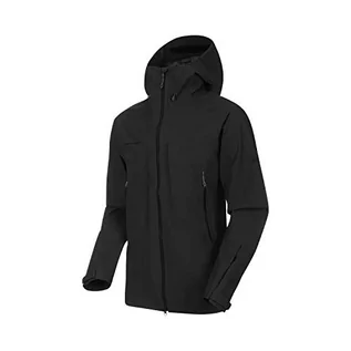 Kurtki męskie - Mammut Masao Kurtka hardshell z kapturem Mężczyźni, black XL 2020 Kurtki przeciwdeszczowe 1010-26480-0001-XL - grafika 1