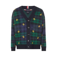 Swetry męskie - Sweter męski Tommy Hilfiger Black Watch Monogram Cardigan dzianinowy kardigan-M - miniaturka - grafika 1