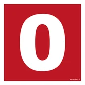 Systemy ekspozycyjne i znaki informacyjne - BC020 LICZBA 0, TS - PŁYTA TD FOTOLUMINESCENCYJNA; (250X250MM) - miniaturka - grafika 1