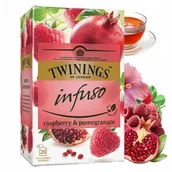 Herbata - TWININGS INFUSO herbata owocowo - ziołowa MALINA & GRANAT 20 kopert - miniaturka - grafika 1