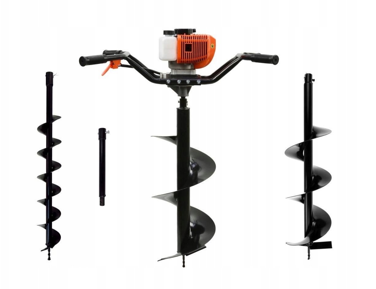Geko G84021 Świder spalinowy2os. + wiertła10cm,20cm,30cm + adapter 50cm 1/2
