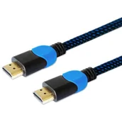 Kable - SAVIO Kabel SAVIO GCL-05 (HDMI M - HDMI M; 3m; kolor czarno-niebieski) - miniaturka - grafika 1