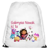Torby szkolne - Worek Workoplecak Plecak Na Buty Dla Dziecka Do Szkoły Koci Domek Gabi Wf - miniaturka - grafika 1