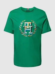 T-shirt o kroju regular fit z wyhaftowanym logo - Koszulki męskie - miniaturka - grafika 1
