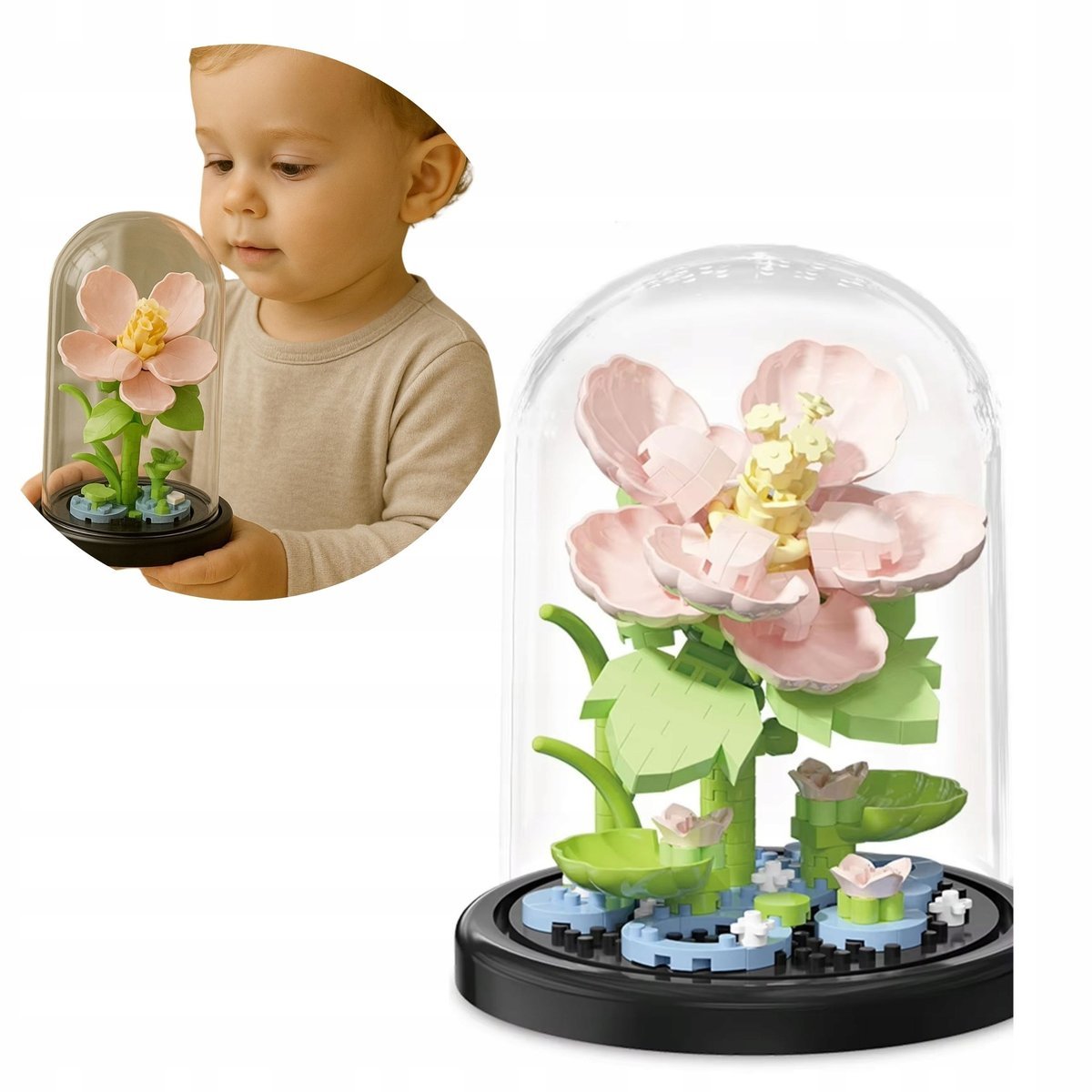 KLOCKI KWIAT PREZENT KWIATY KONSTRUKCYJNE ZESTAW 3D DLA DZIECI 247el 7234