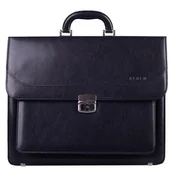 Teczki i aktówki - Teczka skórzana KEMER B 831/DW-01-S3-231 Czarna - miniaturka - grafika 1