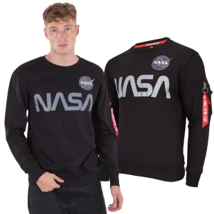 Bluza Alpha Industries NASA Reflective 178309 03 - Czarna - Odzież taktyczna i umundurowanie - miniaturka - grafika 1